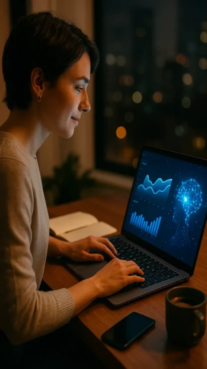 Un panel de control mostrando gráficos de ingresos pasivos con IA y automatización